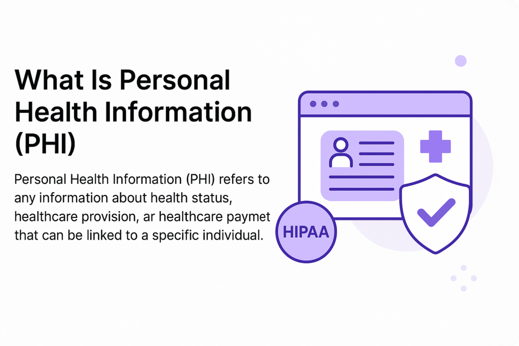A digital health record protected by a shield and labeled HIPAA, symbolizing the safeguarding of personal health information under privacy regulations.