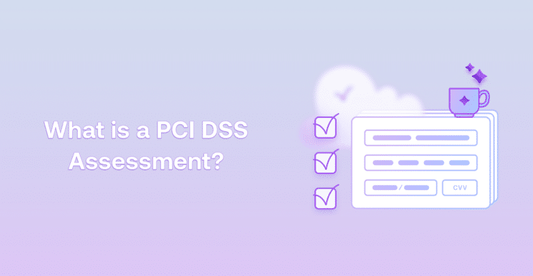 A checklist next to a secure payment form, symbolizing PCI DSS assessment and transaction data security.