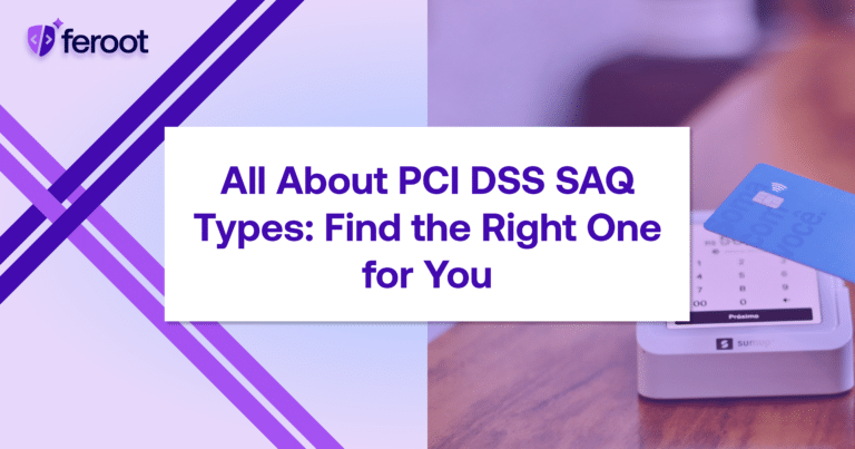 Blog title graphic featuring PCI DSS SAQ types and a contactless card payment, emphasizing the importance of choosing the right SAQ.